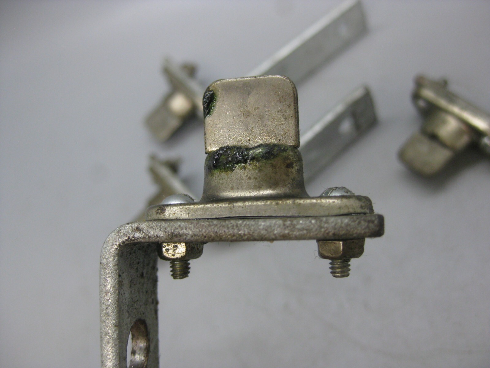 4- 1934-40 PRE WAR BUGATTI T35 TYPE 35 T75 75 HOOD OR TOP FASTENERS BRACKETS LOT