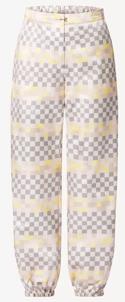 LOUIS VUITTON WOM'S PIXEL DAMIER JOGGING PANTS. SIZE LV 34 / US XS.  ITEM# 1AA83A