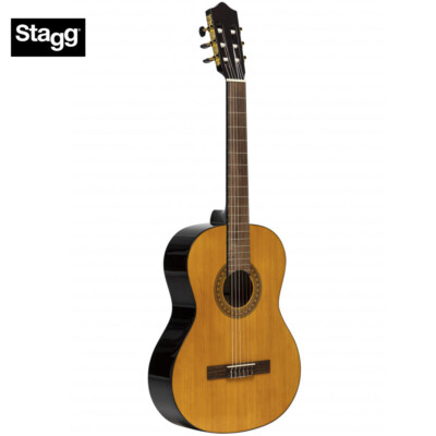 Stagg SCL60 Spruce Top Classical Nylon Acoustic Natural Guitar Truss Rod 