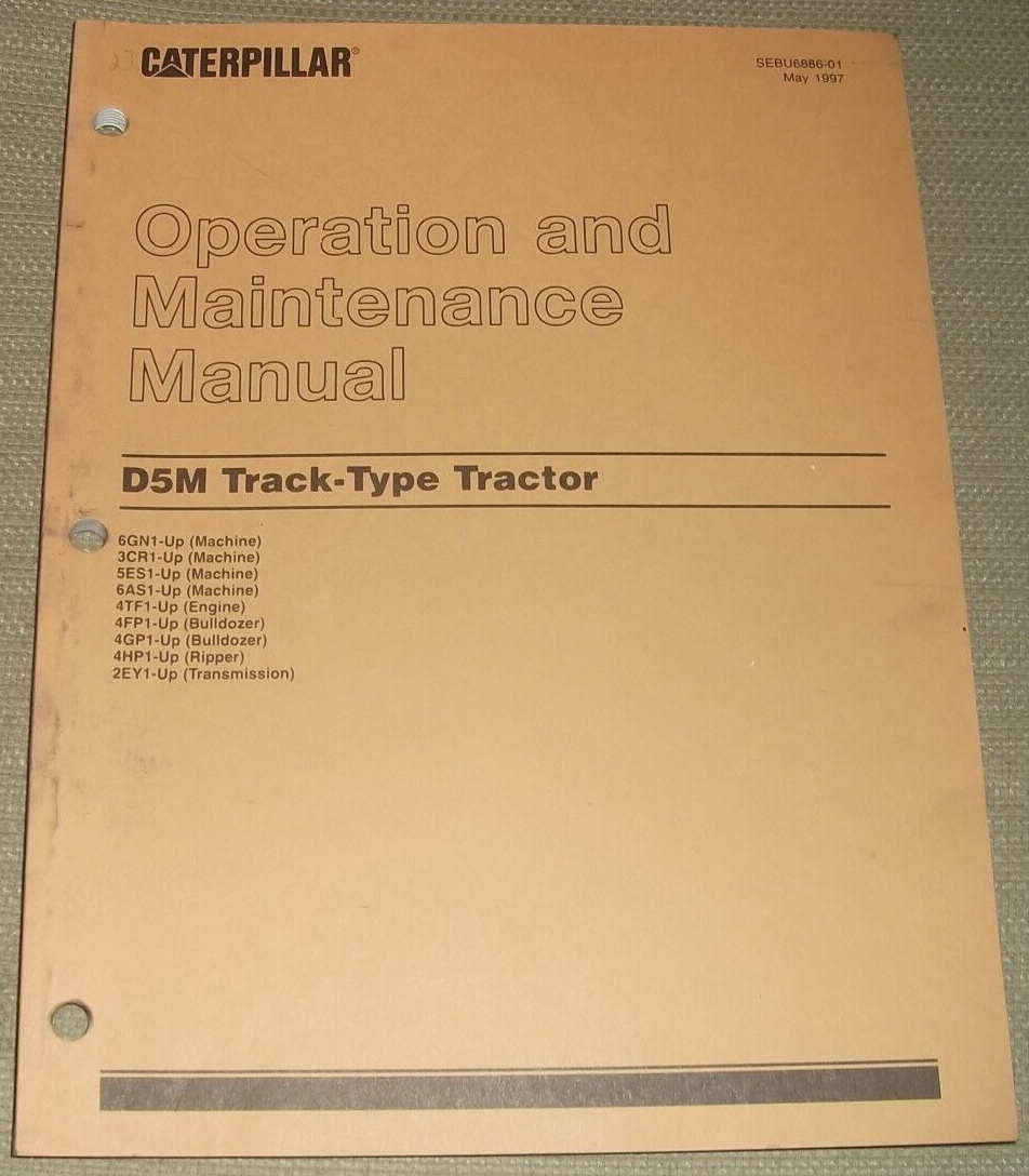 Manuel De Pièces Caterpillar D5M - Référence SEBP2498, Pour Tracteurs S/N Spécifiques, Occasion
