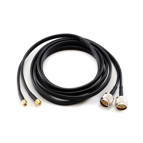 10m Twin / Dual Kabel für LTE / 5G Antenne, N Stecker auf SMA Stecker
