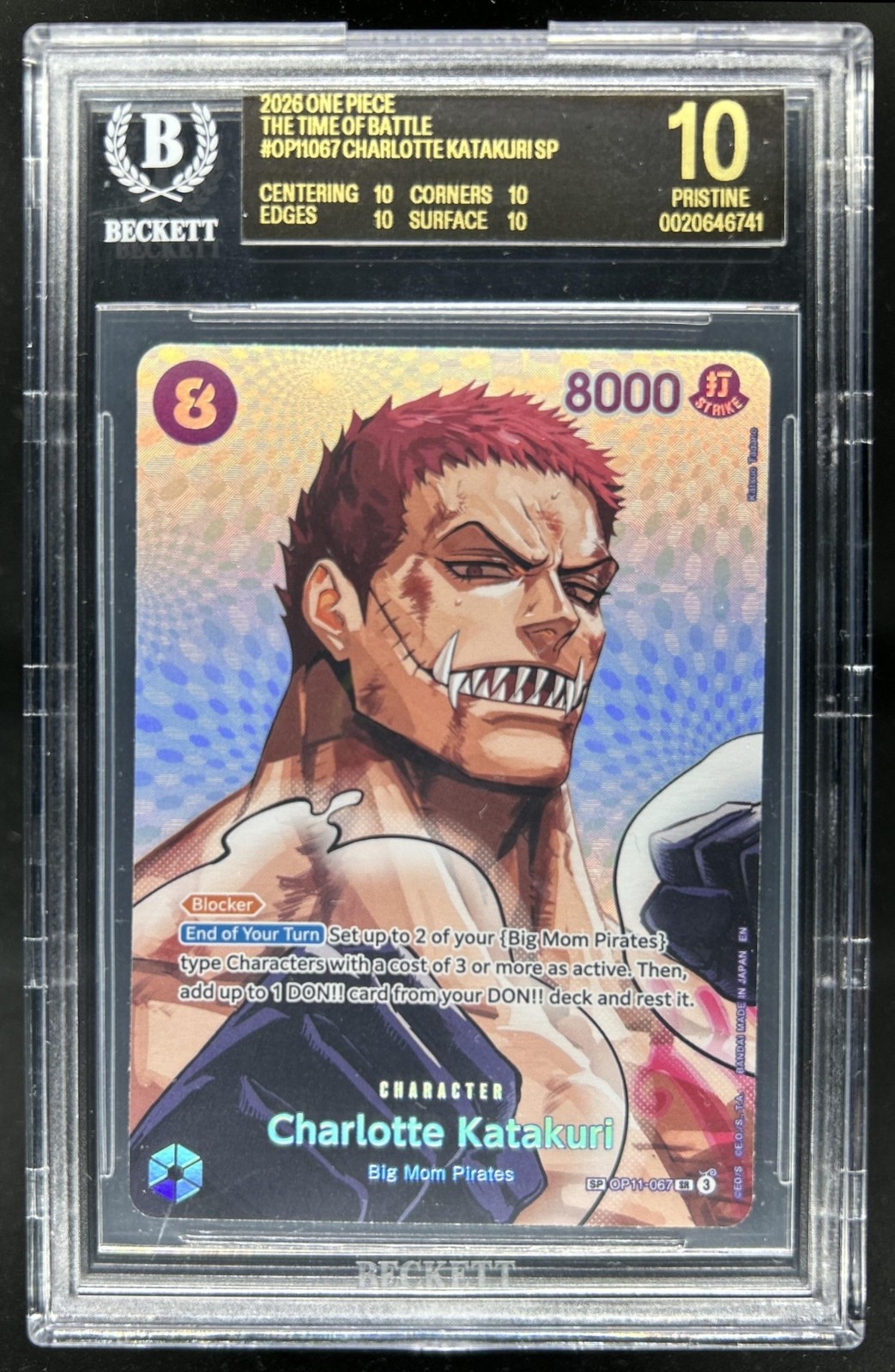 2026 One Piece Charlotte Katakuri Special Card #OP11-067 BGS 10 Black Label