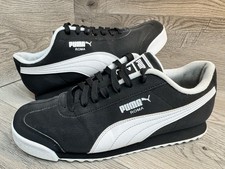 Puma Roma Revertido Clásico Negro Blanco 392263-02 Para hombres Talla 9.5 Tenis Zapatos