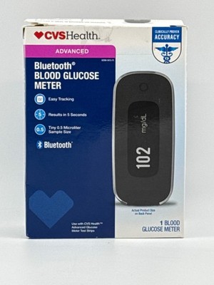 CVS Health Advanced Bluetooth Blood Glucose Meter Easy Tracking
