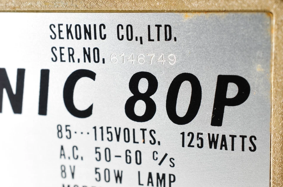 [De colección con estuche probado] Proyector de películas Sekonic 80P 8 mm Japón #322 Foto 3 de 4