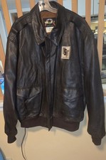 Classic Leather Bomber Jacket w/ CST Logo - Mens 2X - Cooper Mfg - Made in USA!