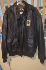 Classic Leather Bomber Jacket w/  CST Logo - Mens 2X - Cooper Mfg - Made in USA!