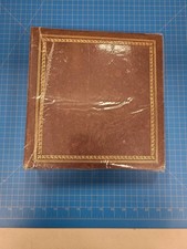 Vintage Photo Album Brown Leatherette Slip In Pages 11x11 Scrapbook Memory