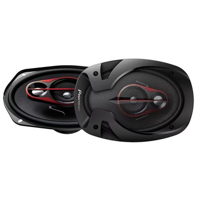 Pioneer - 6'' x 9'' - 3-way, 400 W Max Power, Coaxial Speakers (pair) - Black