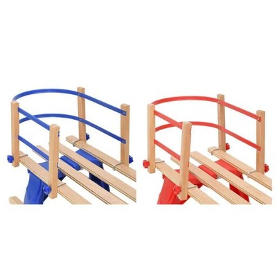 Rückenlehne Lehne für Schlitten Sperrholz Schlittenlehne Rot/Blau