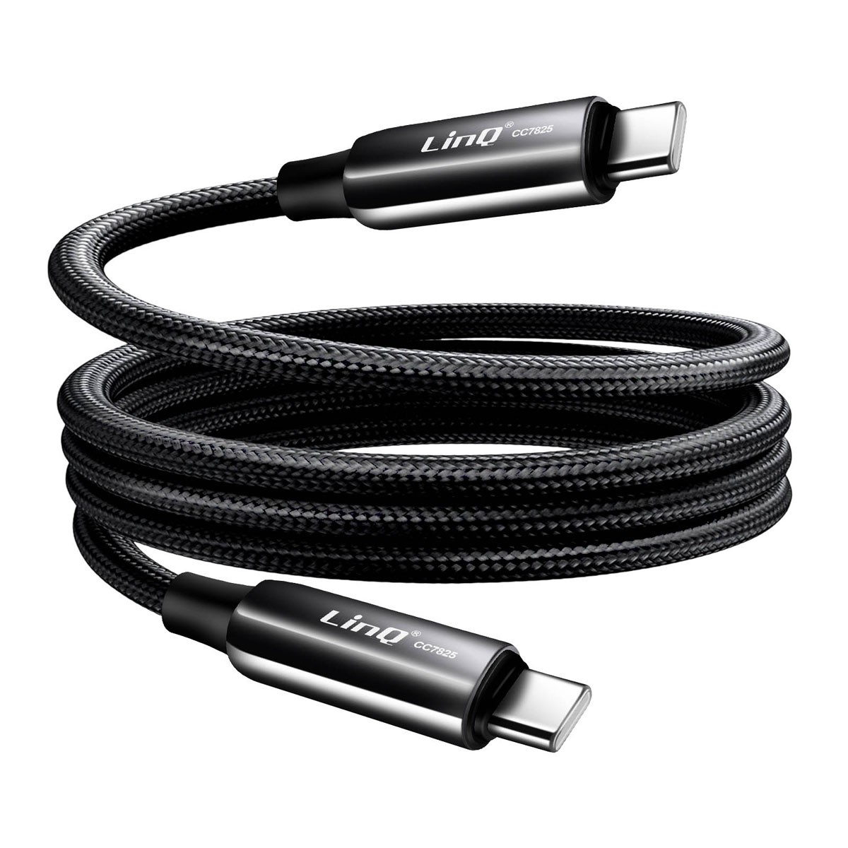 Câble USB-C pour PC portable et smartphone charge rapide 80W nylon 1,2m