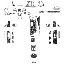 60pcs Forged Carbon Fiber Kits Full Interior Trim For Dodge Challenger 2015-2023