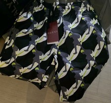 Gucci Printed Silk Twill Shorts Sz 50 It Large
