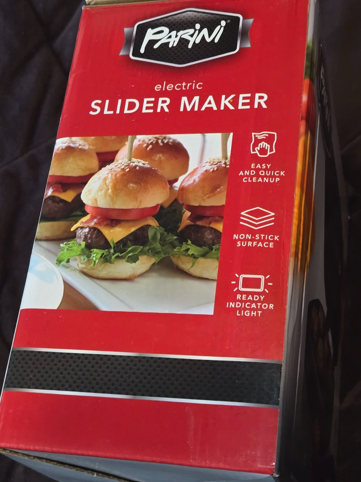 Parini Electric Slider Maker Non Stick Surface Grills 6 Sliders-NIB