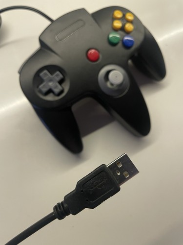 Classic Black Retro N64 USB Controller for Windows PC, Mac, Raspberry Pi, Etc. - Picture 5 of 9