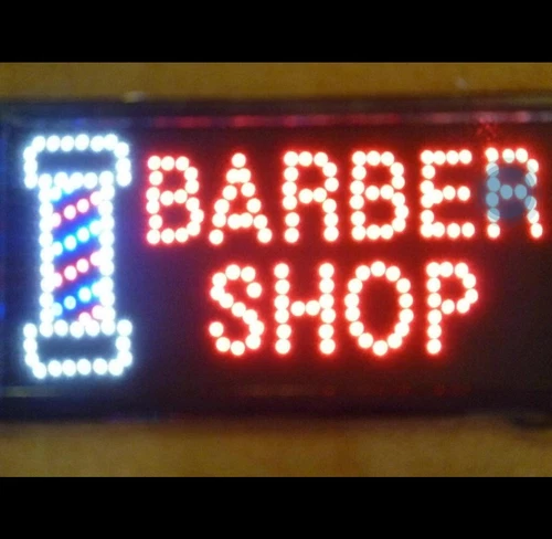 Barber Pole Hair Salon Barber Shop Sign LED Light Display Flashing Indoor