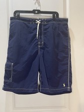 Polo Ralph Lauren Men's Board Shorts Swim Trunks Navy Lined Size XL 75