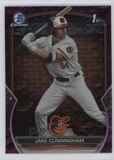 2023 Bowman Draft Chrome Fuchsia Lunar Refractor /199 Jake Cunningham 0w47