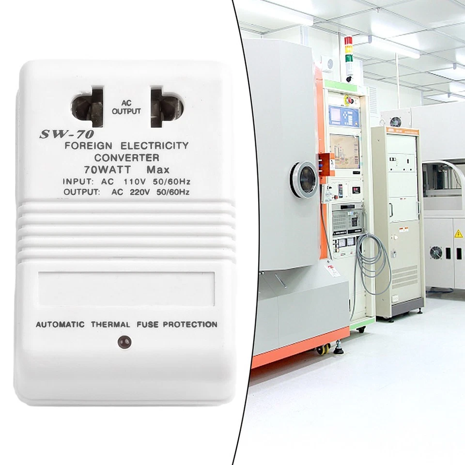 Convertisseur de tension 220V/240V à 110V/120V transformateur 70W convivial - Photo 3/4