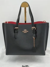 C4084 C.oach Black MOLLIE TOTE 25 2Way Shoulder Bag Handbag Outlet Products
