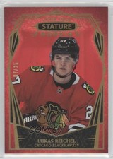 2022 Upper Deck Stature Rookies Design Variant Red 7/25 Lukas Reichel #153 1e15