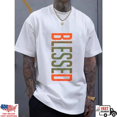 Minimalist Blessed Shirt Faith Christian Graphic Tee Gift