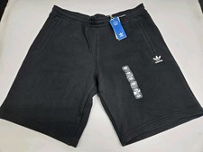 NWT Adidas Essentials Mens Black Shorts Pockets Drawstring Size XL 8254