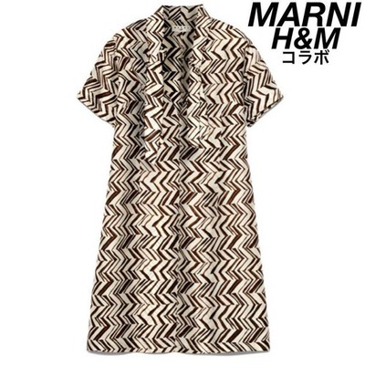 MARNI at H&M Silk all-over ribbon design short sleeve dress