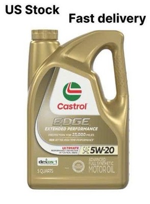 Castrol EDGE Extended Performance 5W-20 Advanced Full Synthetic Motor Oil, 5 qt.