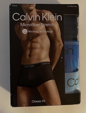 Calvin Klein Men's 3-Pack Low-Rise Trunk Briefs Size XL Blues New with Tags