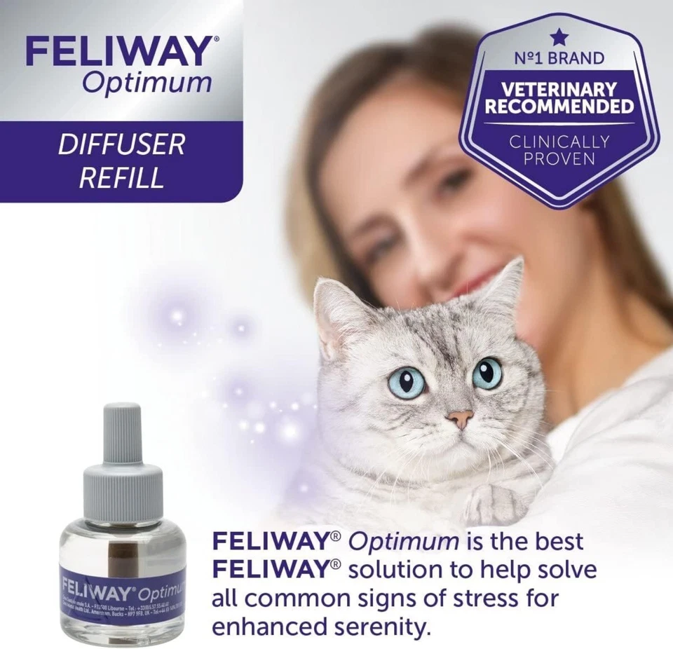 FELIWAY NUEVO Feromona Calmante Mejorada Gato 3x30 Días Recarga Gato 48ml Nuevo Foto 4 de 4