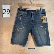 NWT POLO RALPH LAUREN Boys Paint Splatter Sullivan Slim Denim Short Size 18 28x9