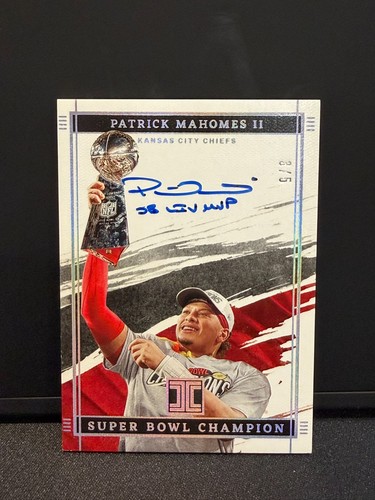 Patrick Mahomes Auto Inscription Patrick Mahomes 2025 Impeccable Super Bowl Chamption Auto /5 ...