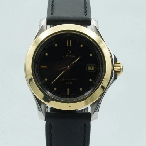 OMEGA SEAMASTER 120M MENS URH 36.00MM VINTAGE QUARTZ 2411.10 OM448 PAPERS