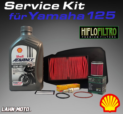 Service Kit Ölwechsel Shell ADV 10W40 für Yamaha YZF-R 125, MT, XSR 125 ab 2019