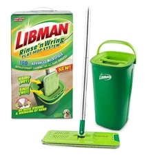 Libman Rinse' N Wring Flat Mop System with Microfiber Cleaning Pad