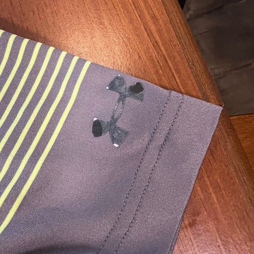 Under Armour Montage Kapalua Bay Striped Green Golf Polo Shirt Mens Medium MD - Picture 4 of 8