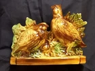 Vintage 1950s McCoy USA Pheasants & Chick Planter Vase Roseville Ohio Good Paint