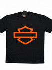 Harley Davidson Men's Open Bar & Shield On Black Short Sleeve Crew Neck T Shirt
