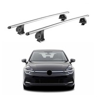 Alu DachträGer FüR VW Golf Mk8 SchräGheck Kombi 2019-2026 TÜV T-Nut 2Tlg Silber