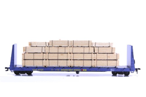 Mampara plana HO Roundhouse Golden West/GSVR 60 ft #461026 + carga de madera pegamento Spt | Zustand: Used
