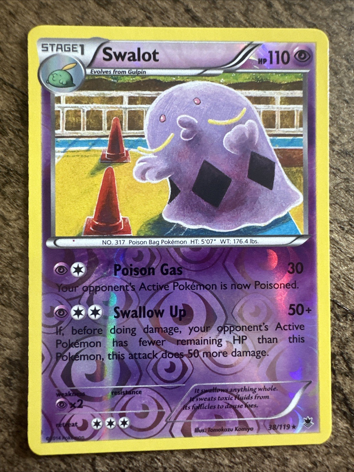 Swalot 38/119 /NM XY Phantom Forces Pokemon Card REVERSE HOLO NM