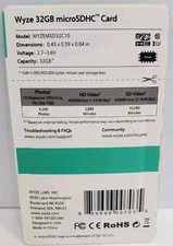 Wyze Expandable Storage 32GB MicroSDHC Card Class 10, Black - ORIGINAL NEW