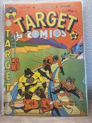 VERY RARE  May 1942 Target Comics V3 #3 10c Pre Code Bondage Cover