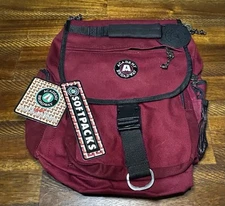 Vintage Academy Broadway Lightweight Red Backpack Travel Bag USA Made Brand New