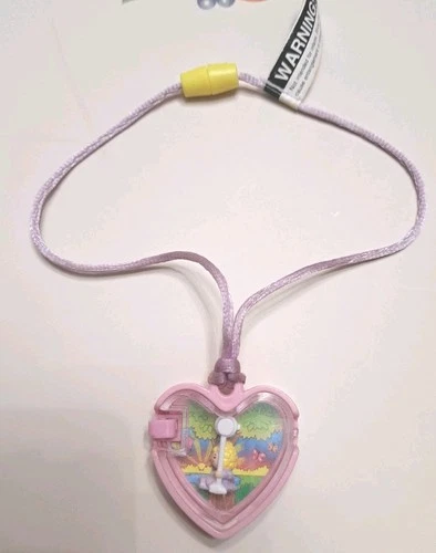 Vintage 1994 Bluebird Polly Pocket Heart Locket Necklace Polly On Swing No Cover