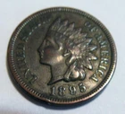 1895 Indian Head Penny Cent Extreme FIne Plus XF + Natural Toning Free Shipping