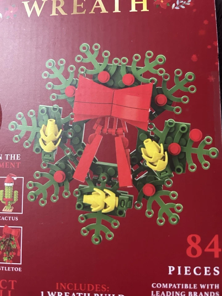 NEW, Block WREATH CHRISTMAS Building Block Set 84 Pieces - Image 3 of 3