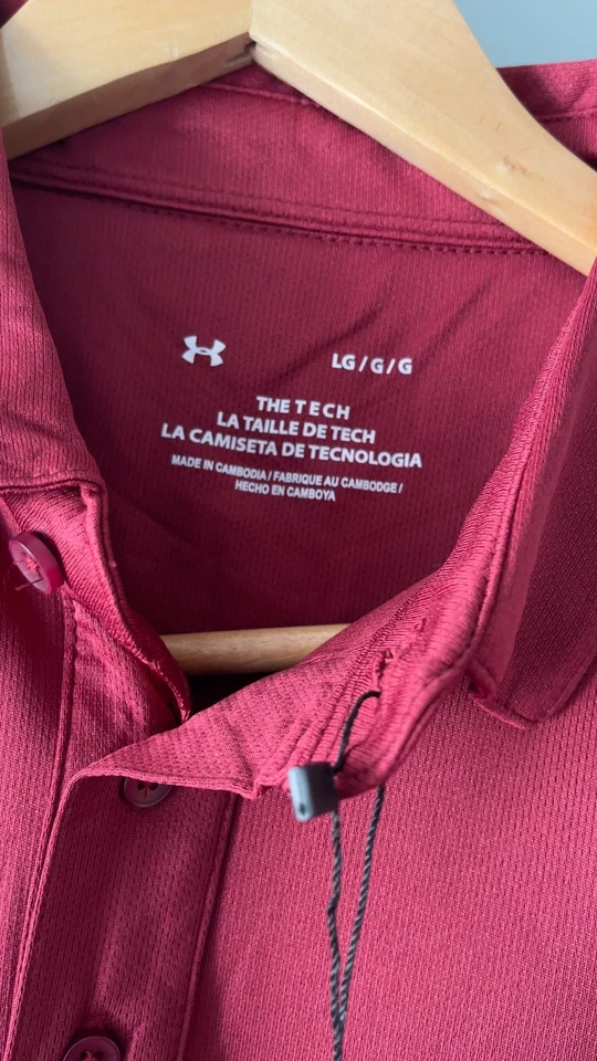 UNDER ARMOUR UA MENS  PERFORMANCE 2.0 STRETCH HEAT GEAR L,XL GOLF POLO SHIRT NEW - Image 4 of 4