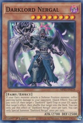 Yugioh! Darklord Nergal - MP21-EN119 - Common - 1st Edition Near Mint, English
